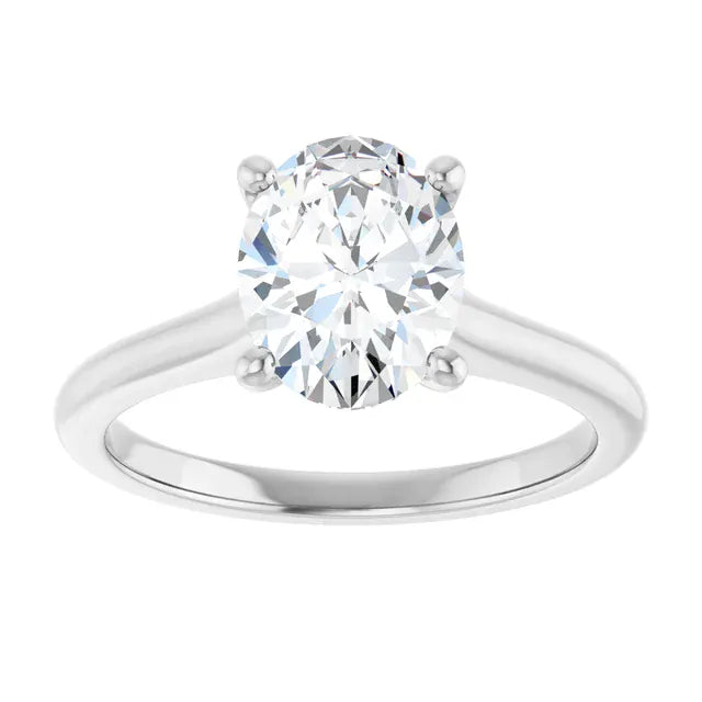 The Timeless Cathedral Solitaire Engagement Ring | Oval | 2 CTW
