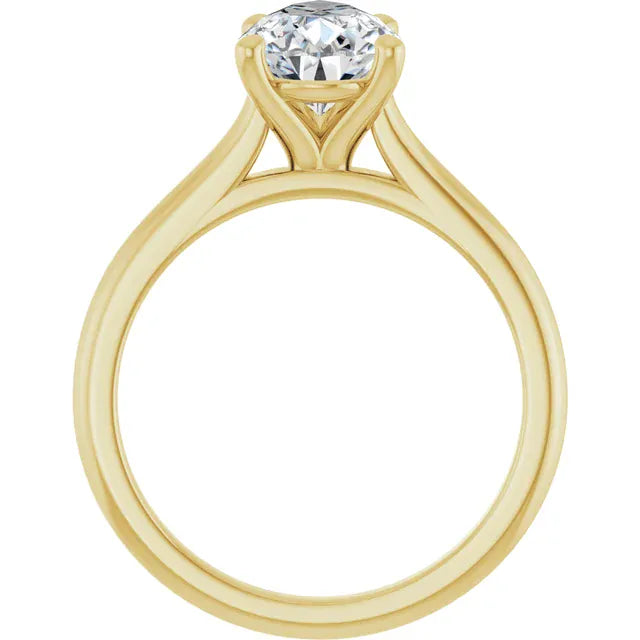 The Timeless Cathedral Solitaire Engagement Ring | Pear | 2 CTW