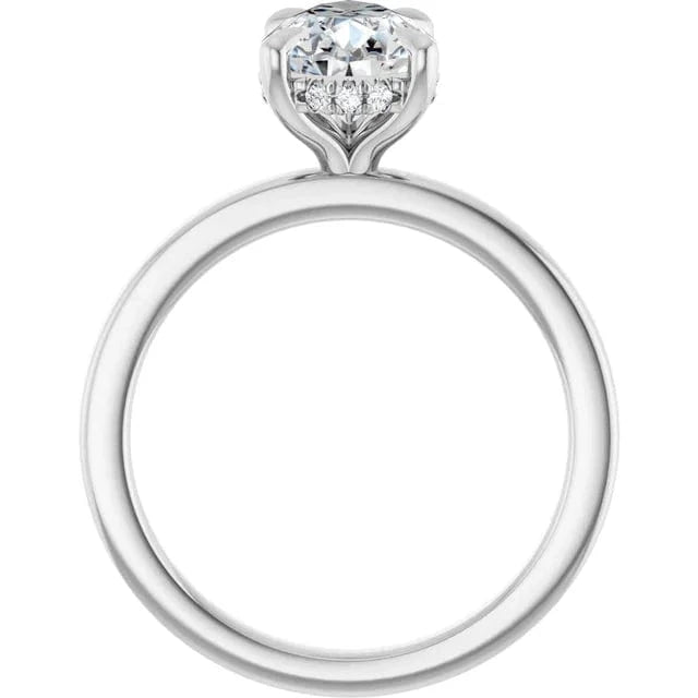 The Timeless Hidden Halo Engagement Ring | Pear | 2 CTW
