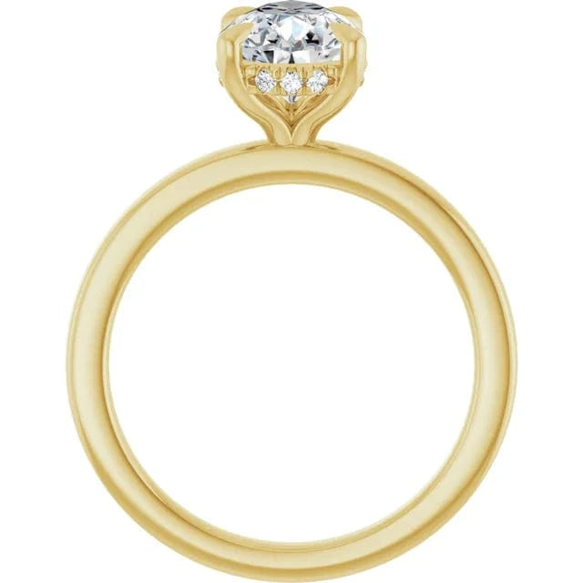 The Timeless Hidden Halo Engagement Ring | Pear | 2 CTW