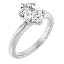 The Signature Solitaire Engagement Ring | Oval | 2 CTW