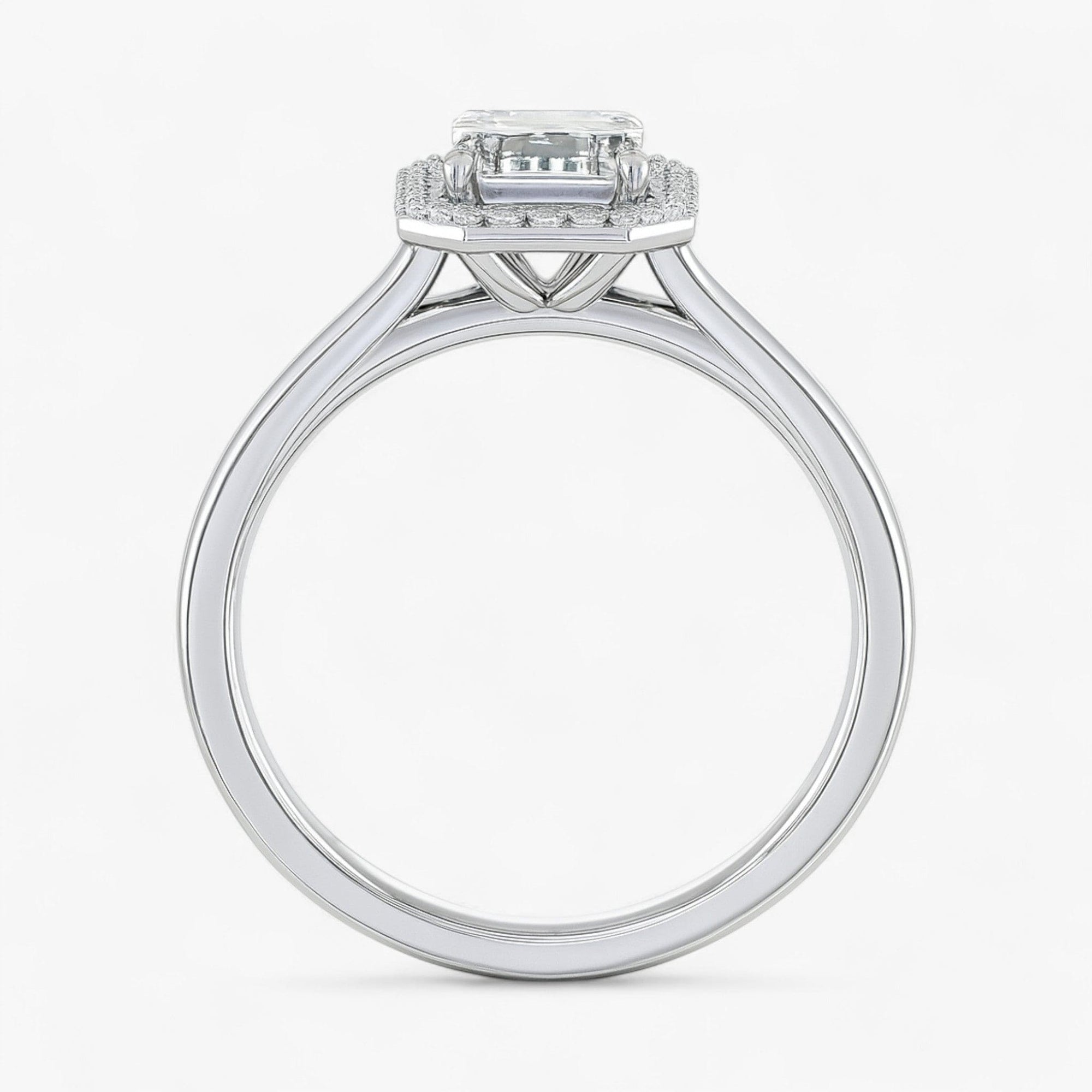The Classic Halo Engagement Ring | Emerald