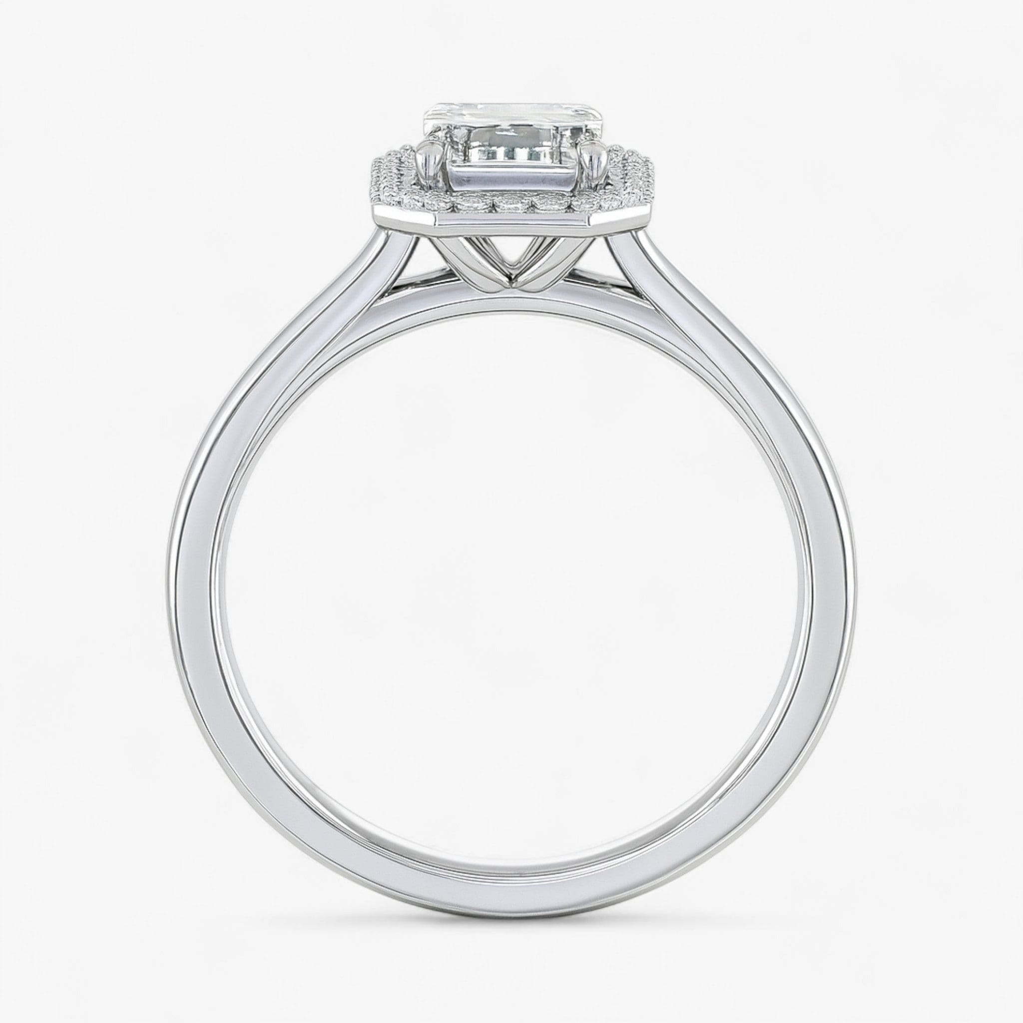 The Classic Halo Engagement Ring | Emerald
