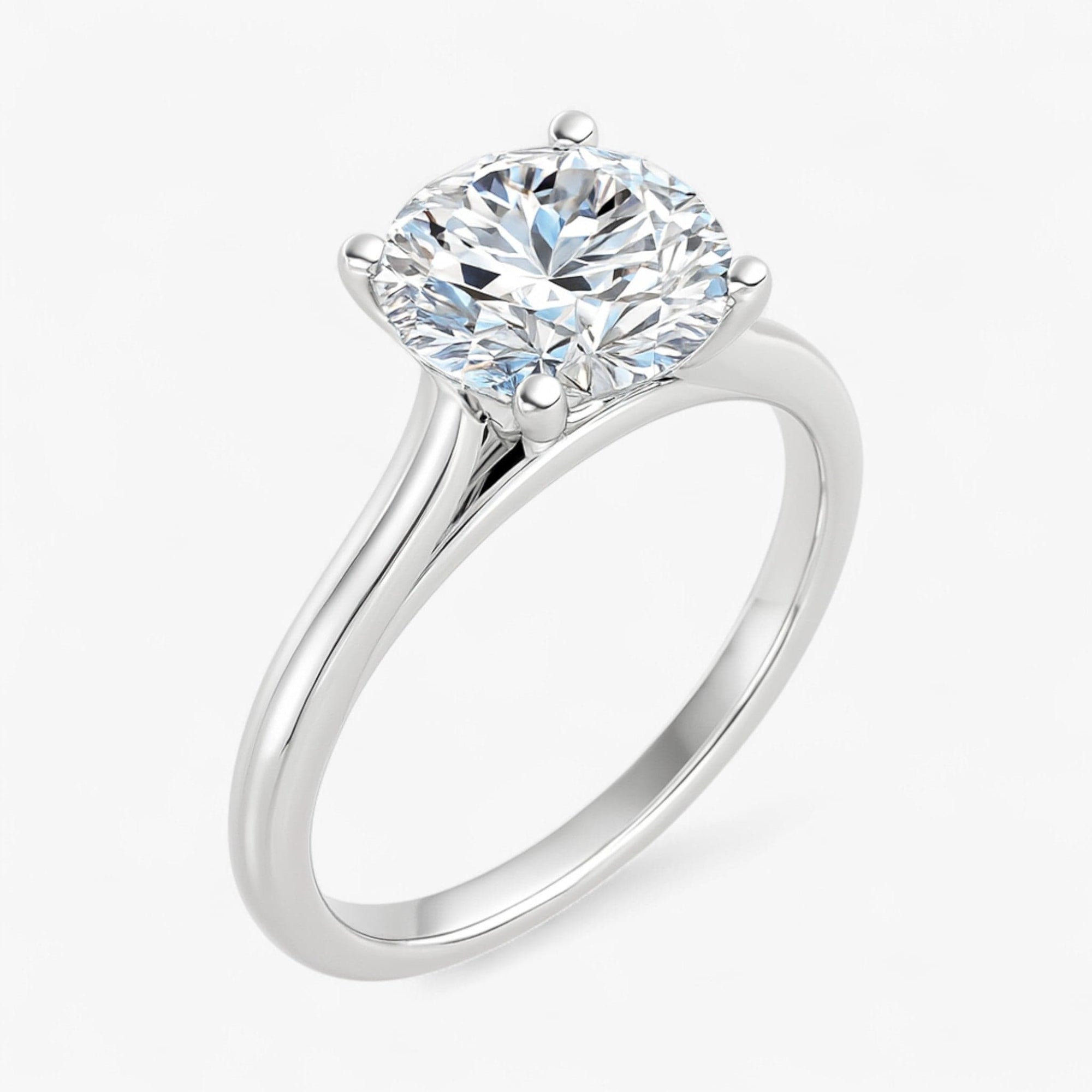 The Timeless Cathedral Solitaire Engagement Ring | Round