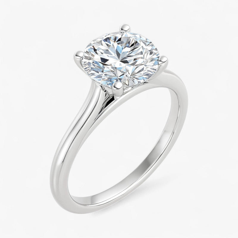 The Timeless Cathedral Solitaire Engagement Ring | Round