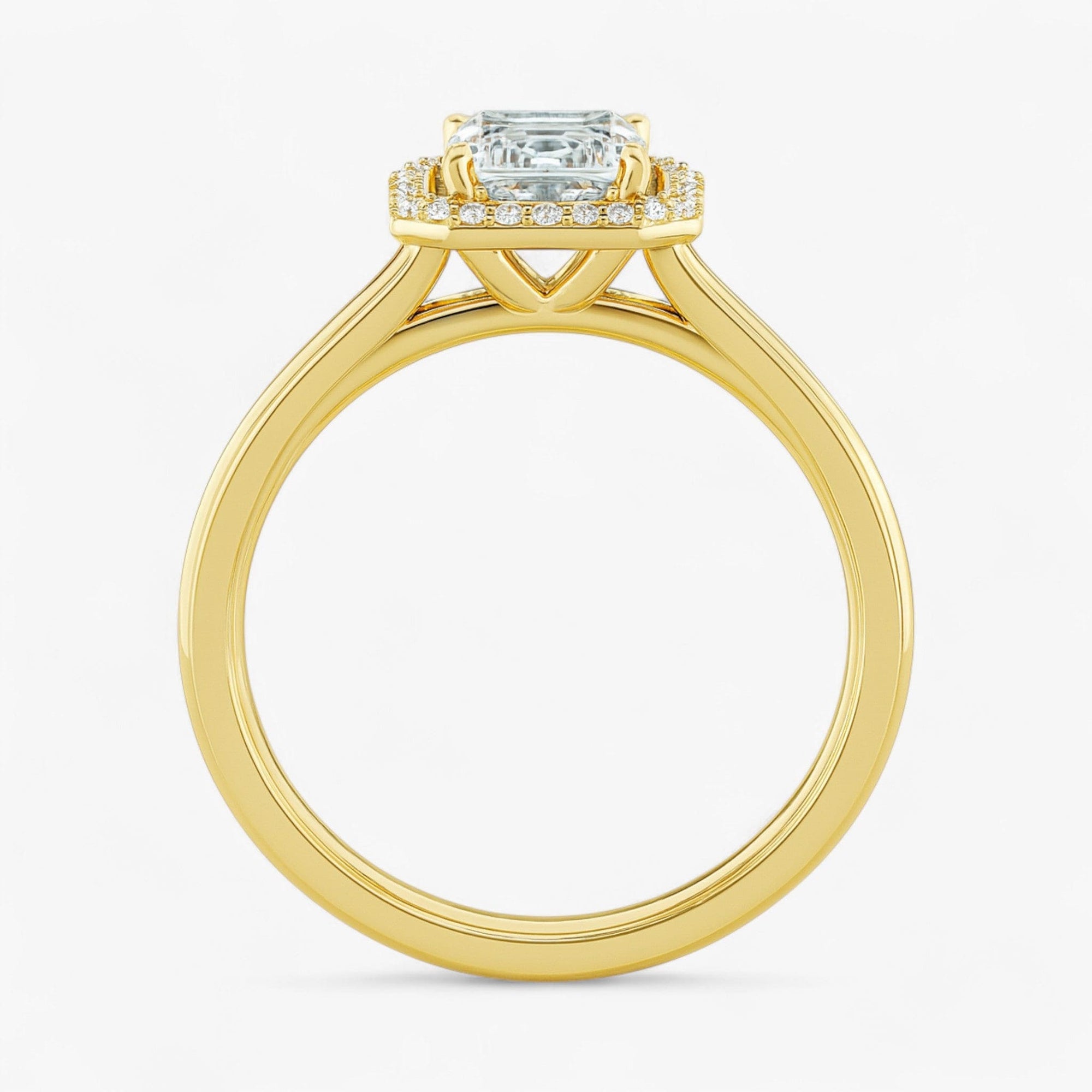 The Classic Halo Engagement Ring | Emerald