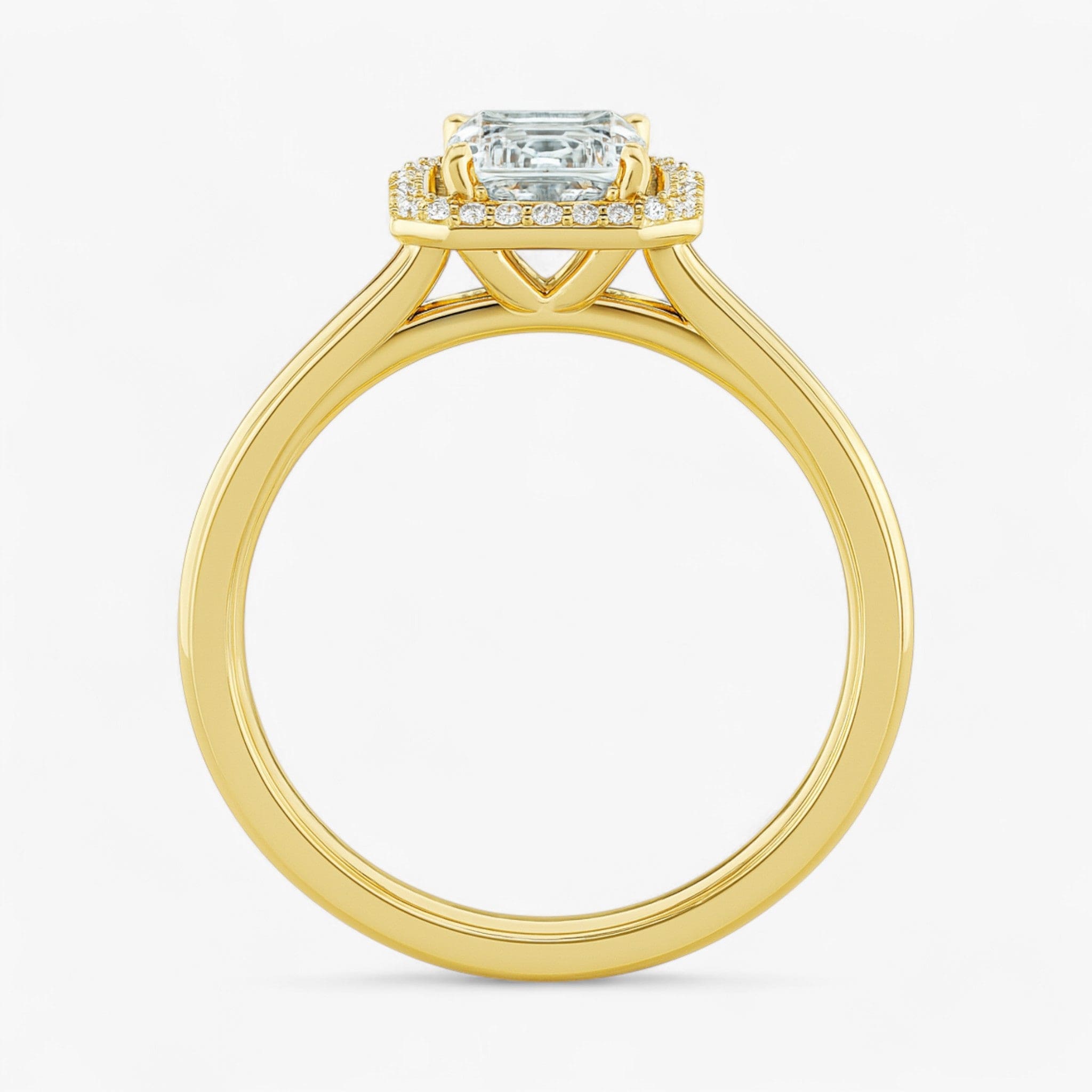 The Classic Halo Engagement Ring | Emerald