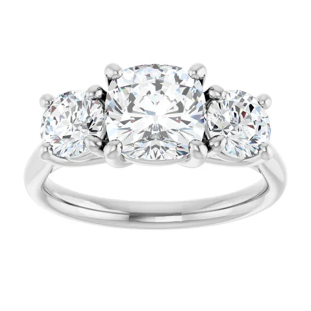 The Classic 3-Stone Engagement Ring | Cushion | 3 ⅕ CTW