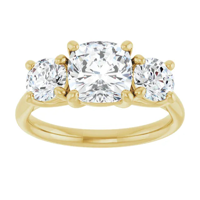 The Classic 3-Stone Engagement Ring | Cushion | 3 ⅕ CTW