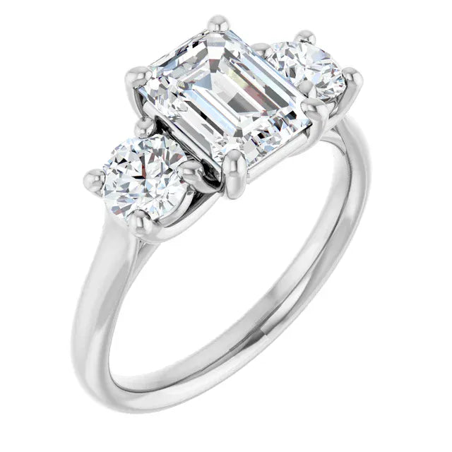 The Classic 3-Stone Engagement Ring | Emerald | 3 ⅕ CTW