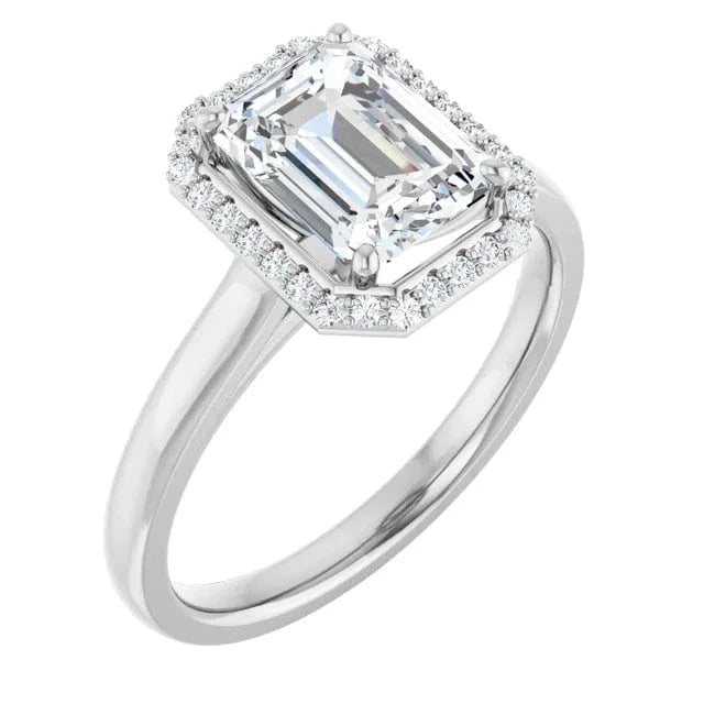 The Classic Halo Engagement Ring | Emerald | 2 ¼ CTW