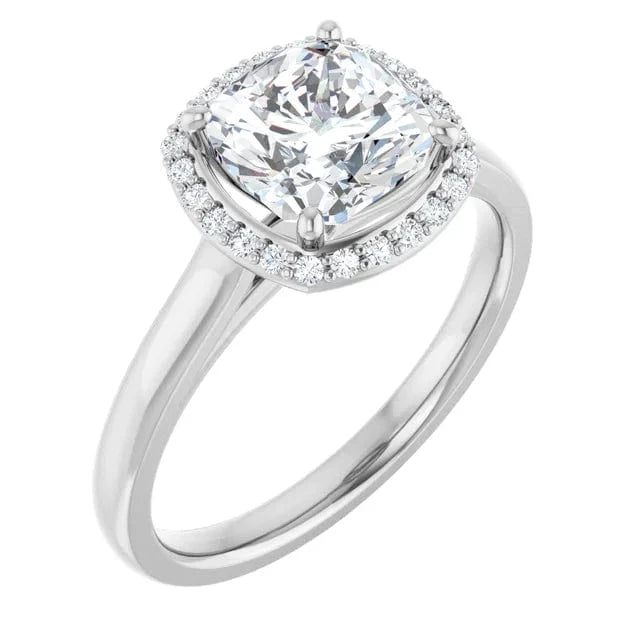 The Classic Halo Engagement Ring | Cushion | 2 ¼ CTW