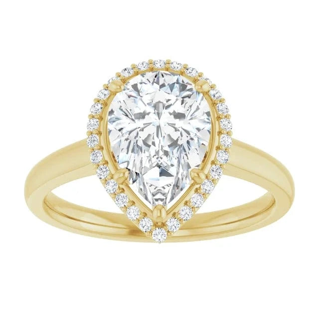The Classic Halo Engagement Ring | Pear | 2 ¼ CTW