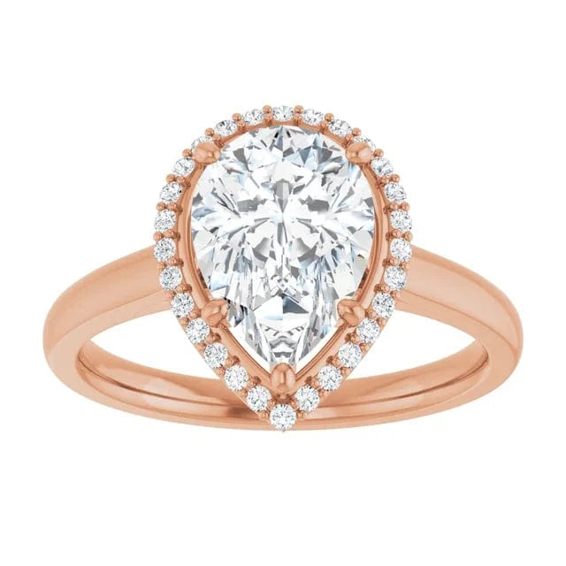The Classic Halo Engagement Ring | Pear | 2 ¼ CTW