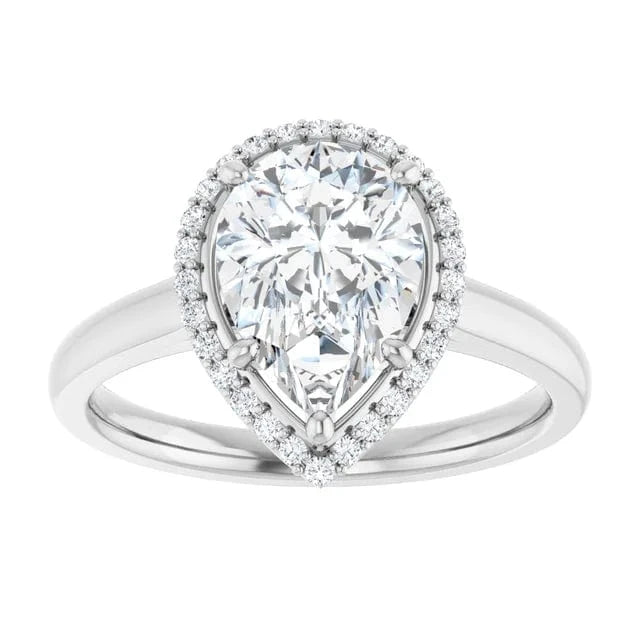 The Classic Halo Engagement Ring | Pear | 2 ¼ CTW