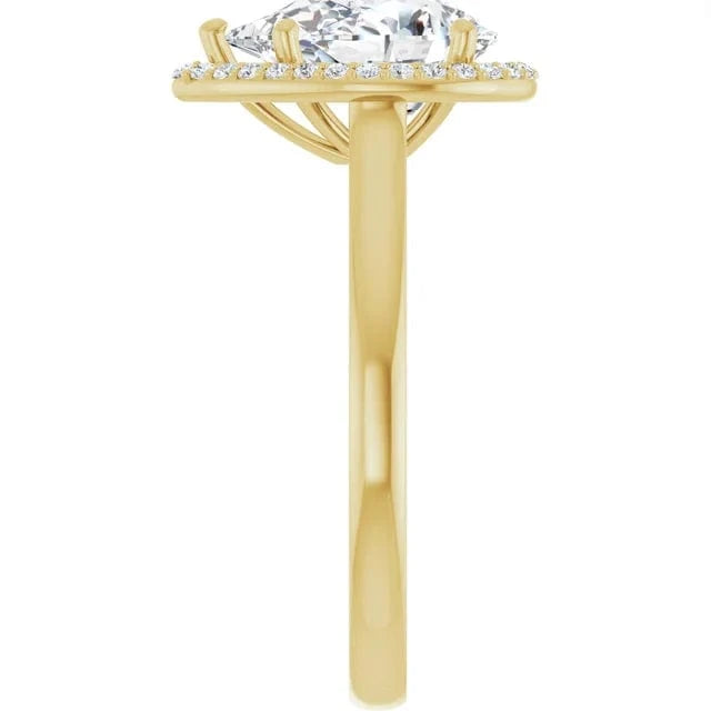 The Classic Halo Engagement Ring | Pear | 2 ¼ CTW