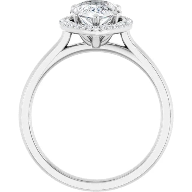 The Classic Halo Engagement Ring | Pear | 2 ¼ CTW