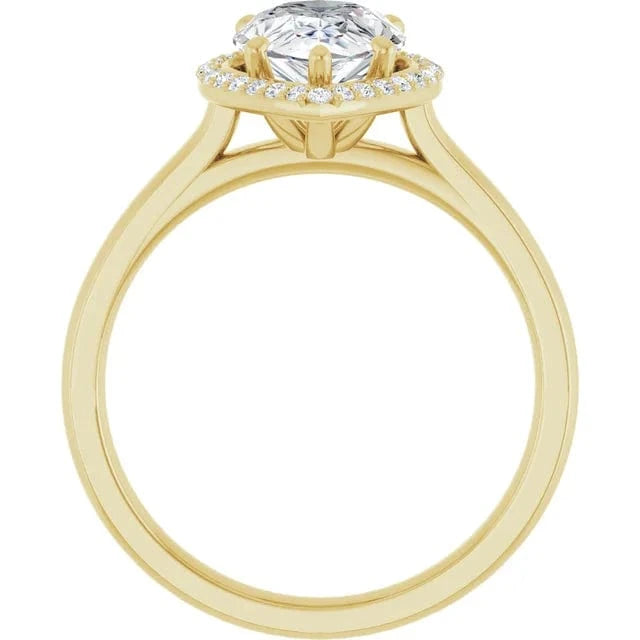 The Classic Halo Engagement Ring | Pear | 2 ¼ CTW