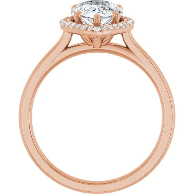 The Classic Halo Engagement Ring | Pear | 2 ¼ CTW