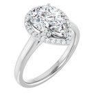 The Classic Halo Engagement Ring | Pear | 2 ¼ CTW