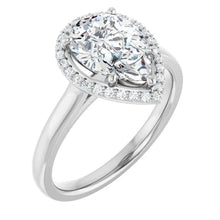 The Classic Halo Engagement Ring | Pear | 2 ¼ CTW