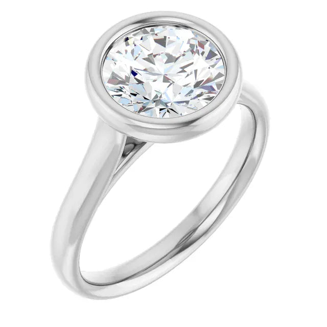 The Classic Bezel Engagement Ring | Round | 2 CTW