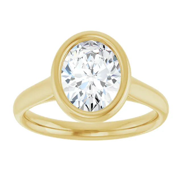 The Classic Bezel Engagement Ring | Oval | 2 CTW