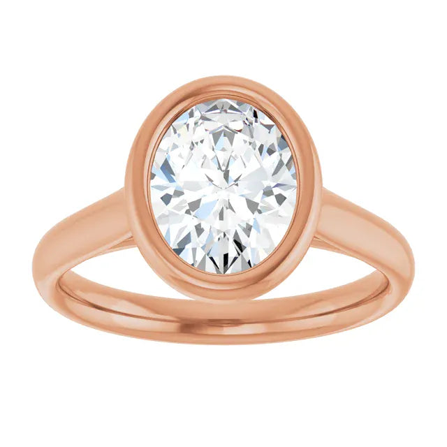 The Classic Bezel Engagement Ring | Oval | 2 CTW