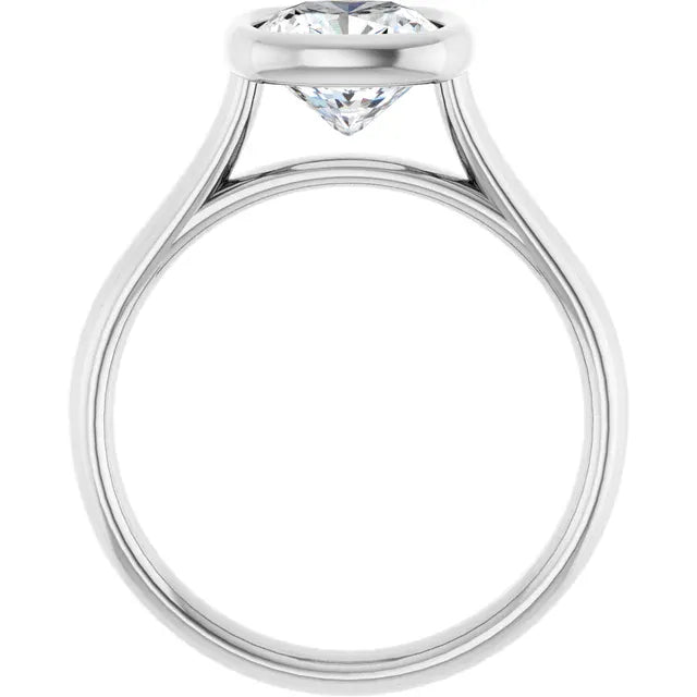 The Classic Bezel Engagement Ring | Cushion | 2 CTW