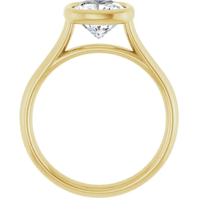 The Classic Bezel Engagement Ring | Cushion | 2 CTW