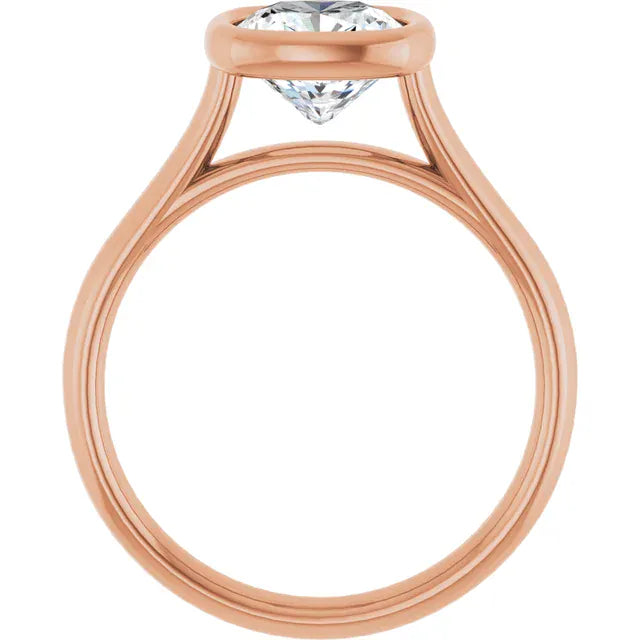 The Classic Bezel Engagement Ring | Cushion | 2 CTW