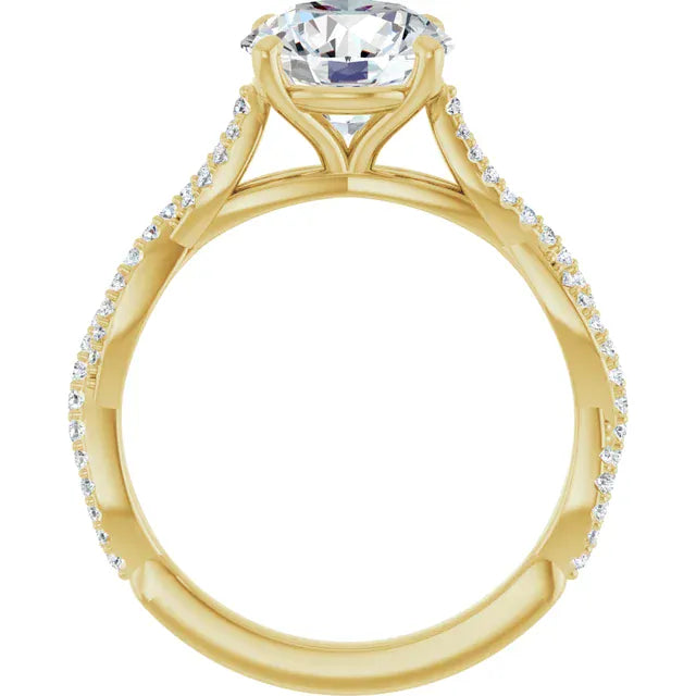 The Timeless Twisted Pavé Engagement Ring | Round | 2 ¼ CTW