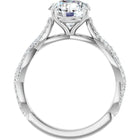 The Timeless Twisted Pavé Engagement Ring | Round | 2 ¼ CTW