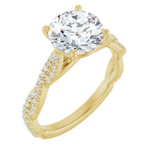 The Timeless Twisted Pavé Engagement Ring | Round | 2 ¼ CTW