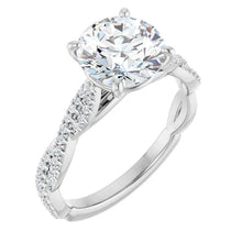 The Timeless Twisted Pavé Engagement Ring | Round | 2 ¼ CTW
