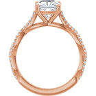 The Timeless Twisted Pavé Engagement Ring | Cushion | 2 ¼ CTW
