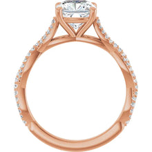 The Timeless Twisted Pavé Engagement Ring | Cushion | 2 ¼ CTW