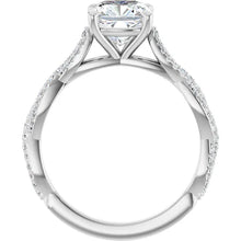 The Timeless Twisted Pavé Engagement Ring | Cushion | 2 ¼ CTW