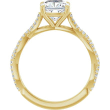 The Timeless Twisted Pavé Engagement Ring | Cushion | 2 ¼ CTW