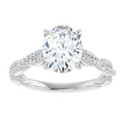The Timeless Twisted Pavé Engagement Ring | Oval | 2 ¼ CTW