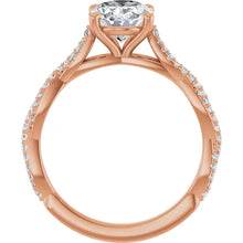 The Timeless Twisted Pavé Engagement Ring | Oval | 2 ¼ CTW