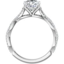 The Timeless Twisted Pavé Engagement Ring | Oval | 2 ¼ CTW