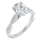 The Timeless Twisted Pavé Engagement Ring | Oval | 2 ¼ CTW
