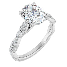 The Timeless Twisted Pavé Engagement Ring | Oval | 2 ¼ CTW
