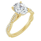 The Timeless Twisted Pavé Engagement Ring | Oval | 2 ¼ CTW