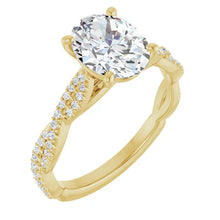The Timeless Twisted Pavé Engagement Ring | Oval | 2 ¼ CTW