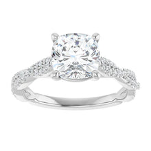 The Timeless Twisted Pavé Engagement Ring | Cushion | 2 ¼ CTW