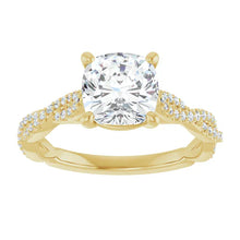 The Timeless Twisted Pavé Engagement Ring | Cushion | 2 ¼ CTW