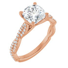 The Timeless Twisted Pavé Engagement Ring | Cushion | 2 ¼ CTW