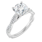 The Timeless Twisted Pavé Engagement Ring | Cushion | 2 ¼ CTW